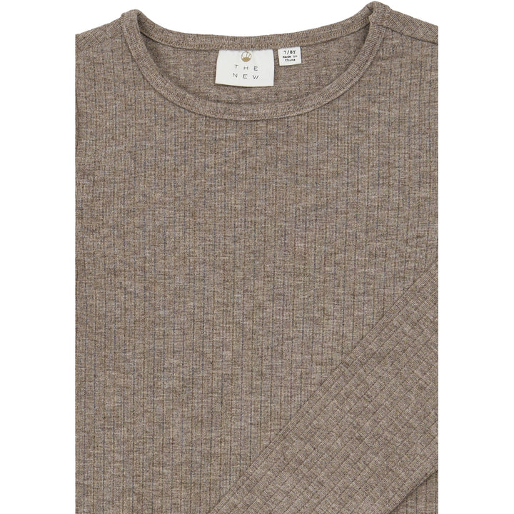 Rib Tee, Taupe Gray