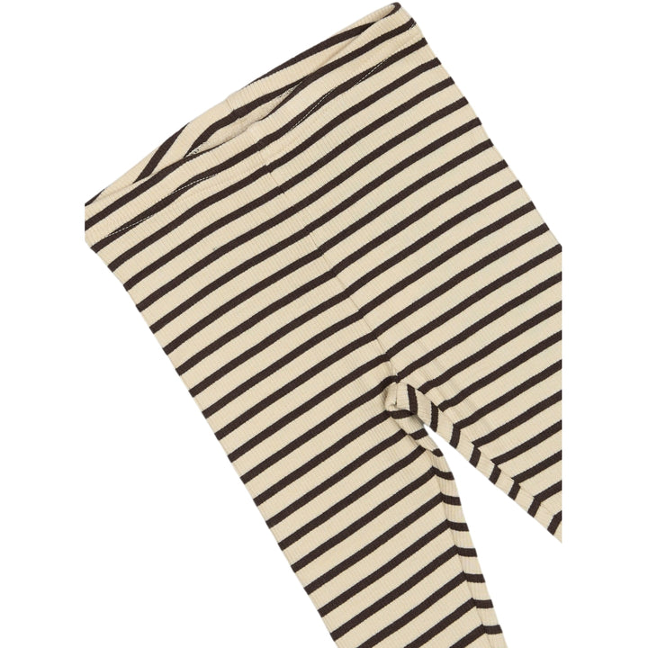 Leggings - Coffee Bean/Off White