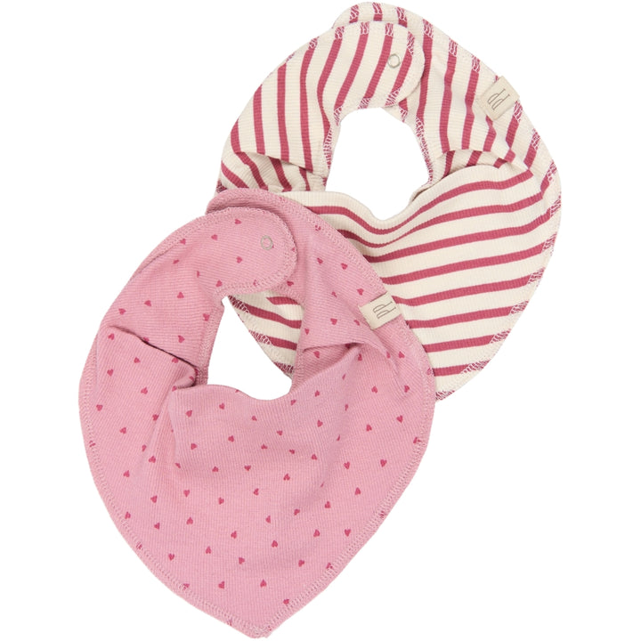 Bib 2-Pack, Mauvewood Striped
