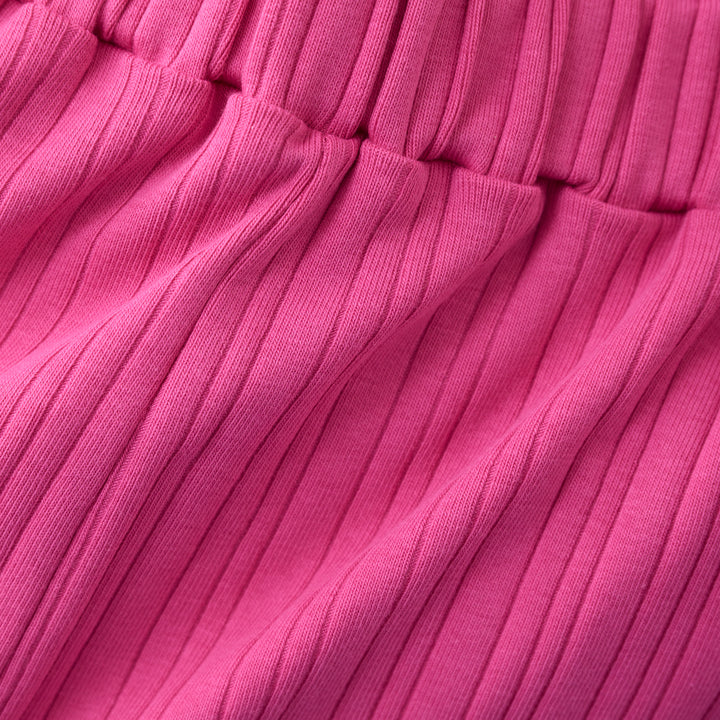 Rib buksur Loose fit, Fuchsia Fedora