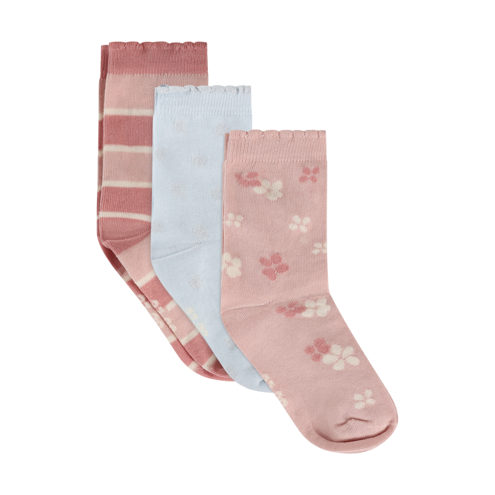 Sokkar 3 pack, Peach Blush