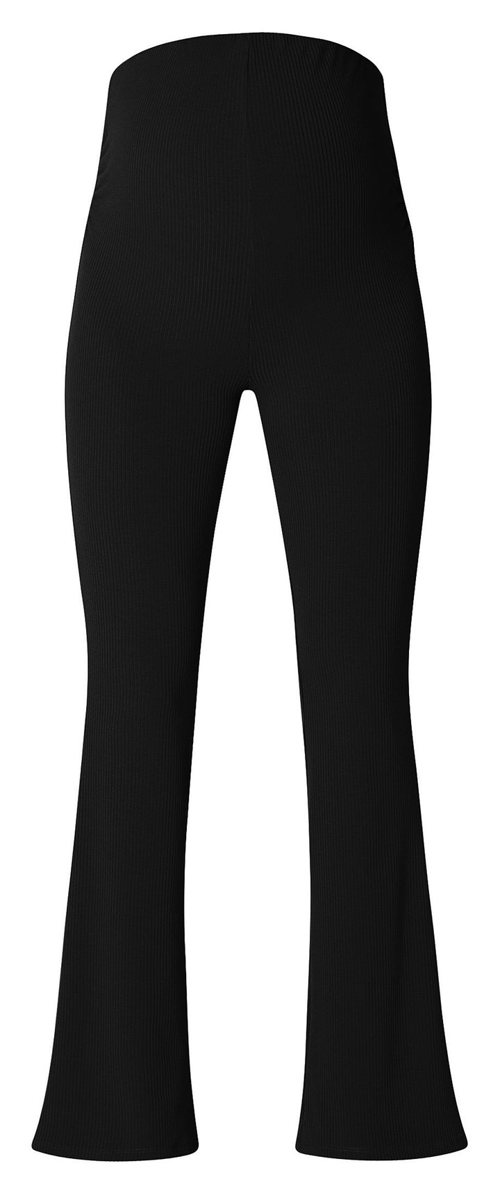 Heja flared rib pants, Black