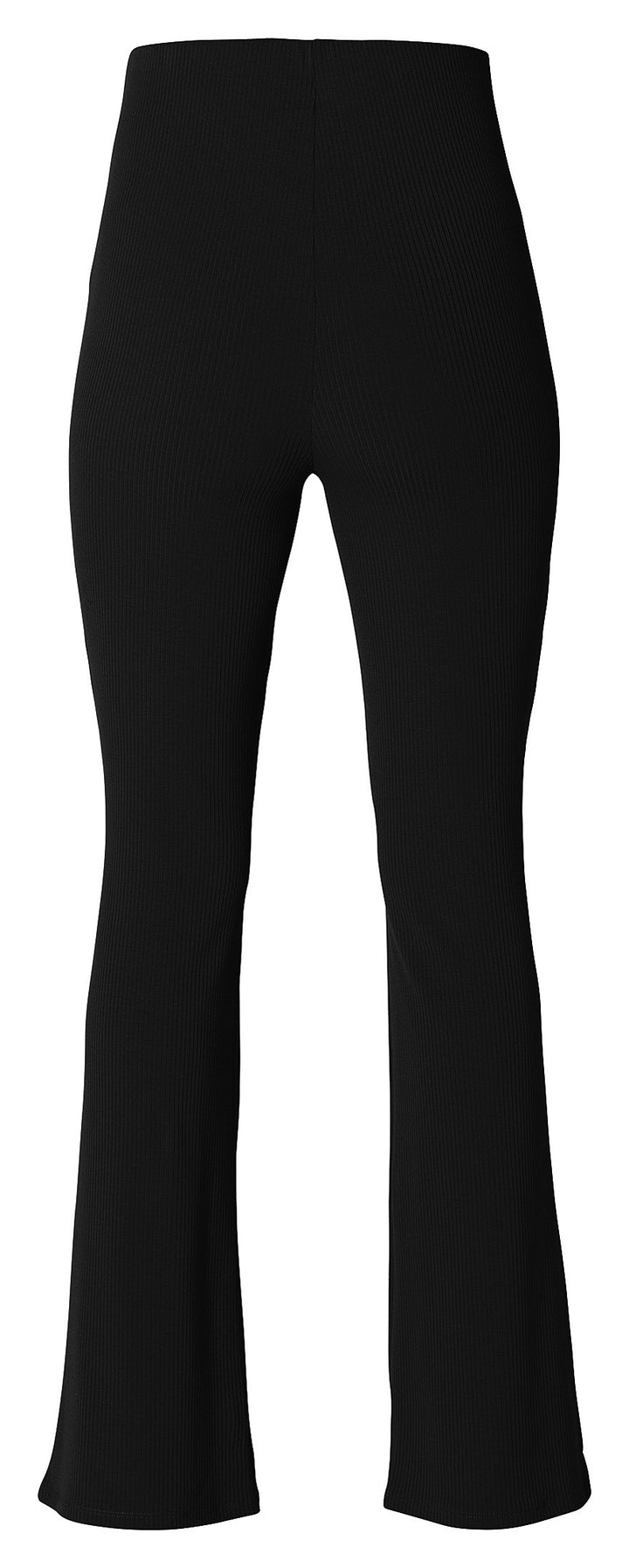 Heja flared rib pants, Black