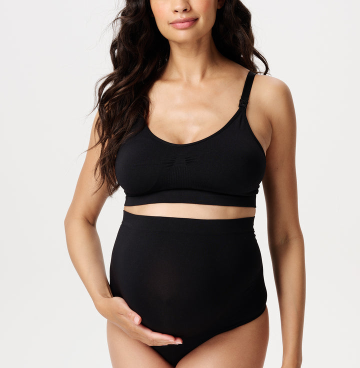 Cleo seamless padded gevibh, black