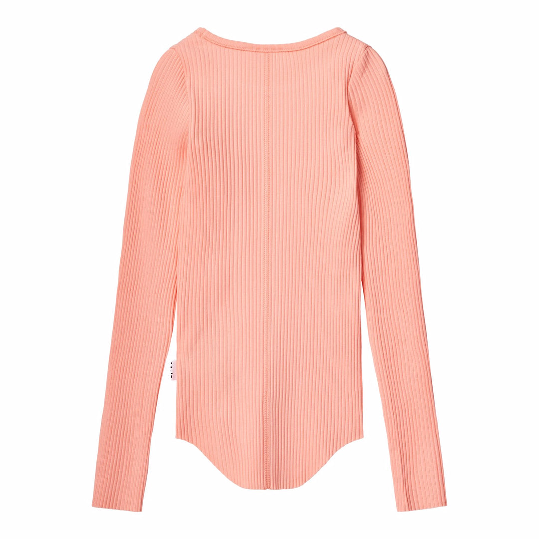 Rib Blusa, Peach
