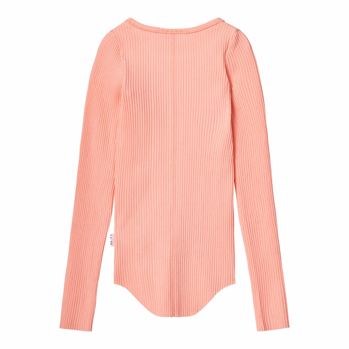 Rib Blusa, Peach