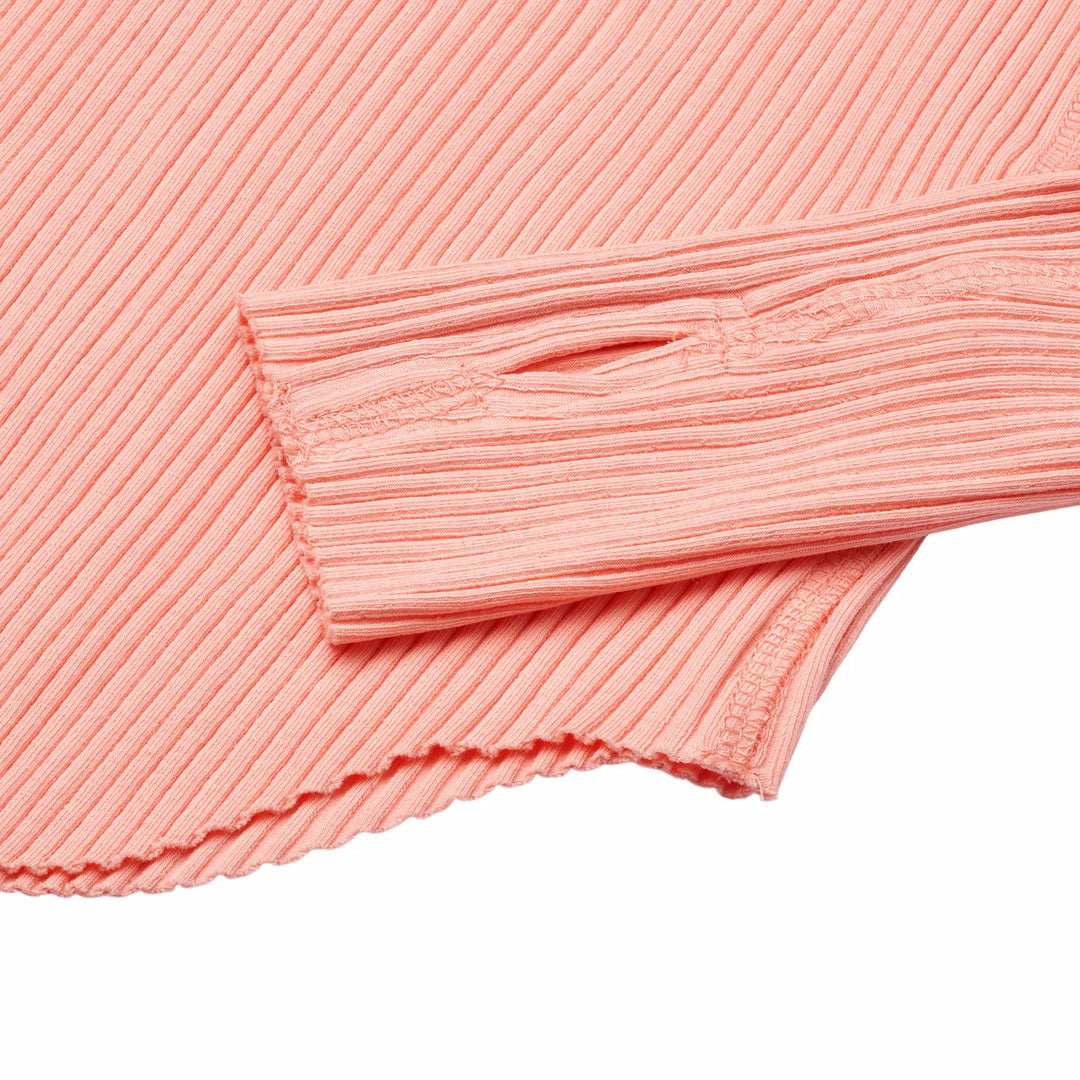 Rib Blusa, Peach