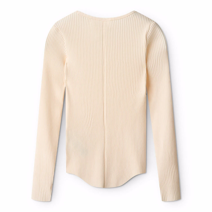 Rib blusa, Pearled Ivory