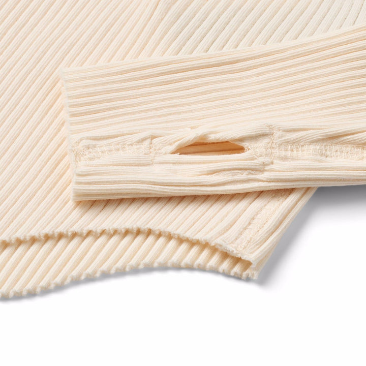 Rib blusa, Pearled Ivory