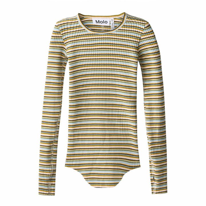 Rib Blusa, Forest Stripe