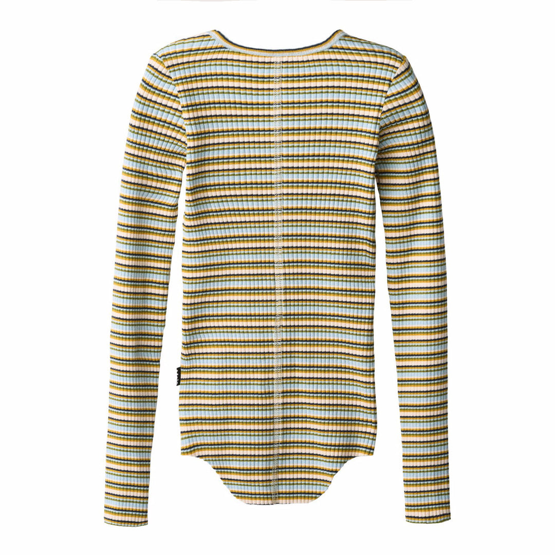 Rib Blusa, Forest Stripe