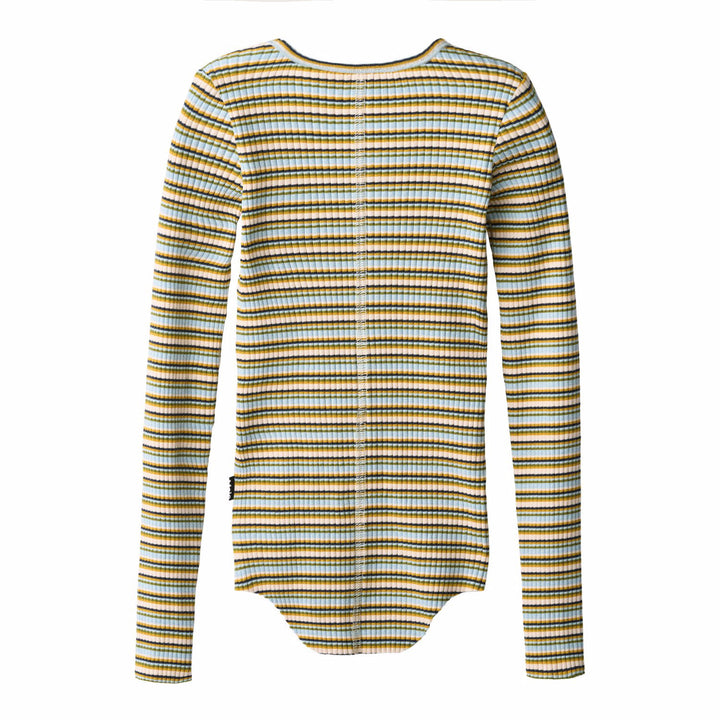 Rib Blusa, Forest Stripe