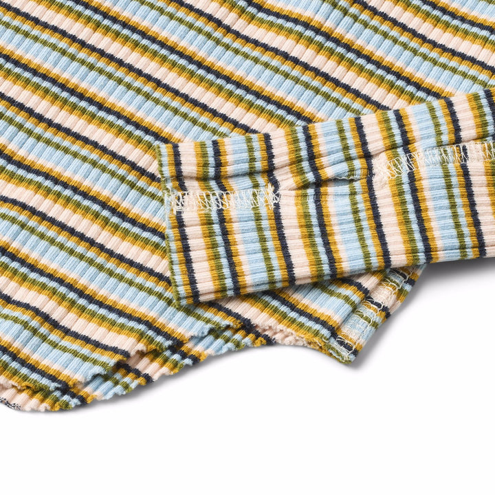 Rib Blusa, Forest Stripe