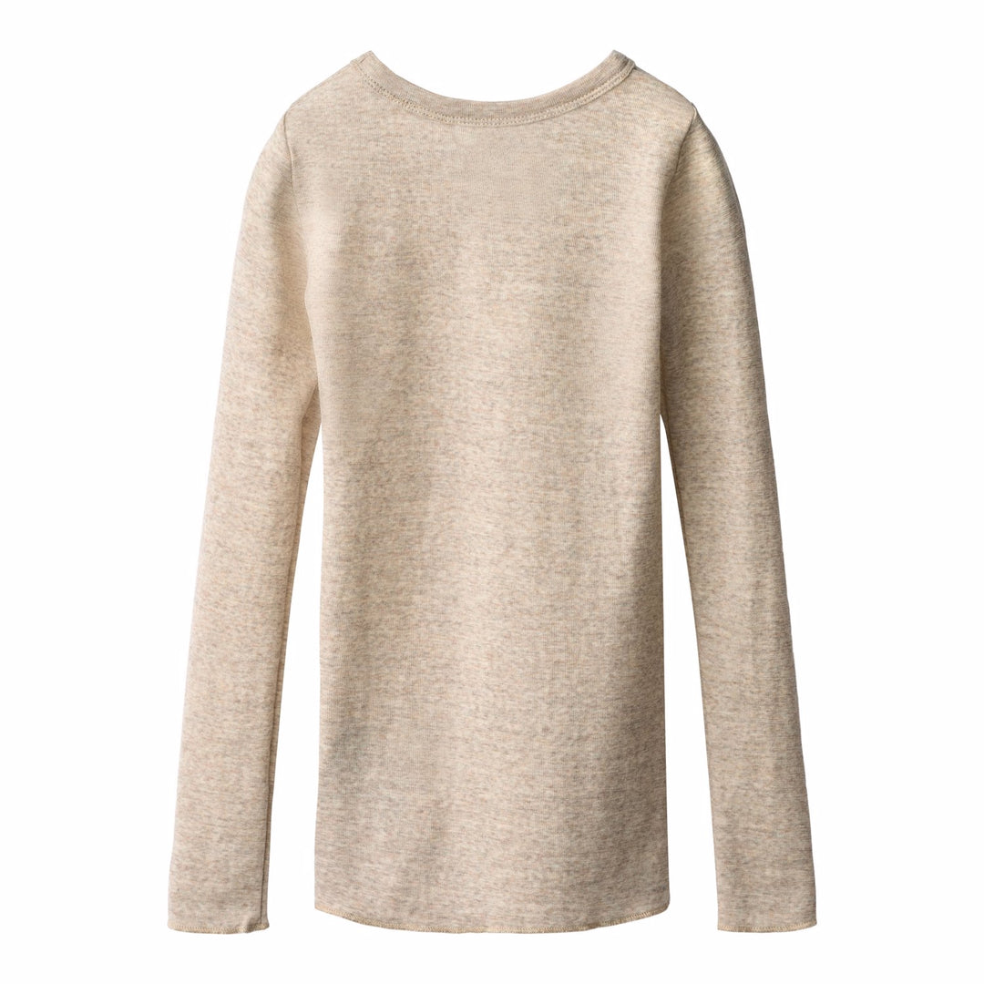 Ull blusa, Oatmeal Melange
