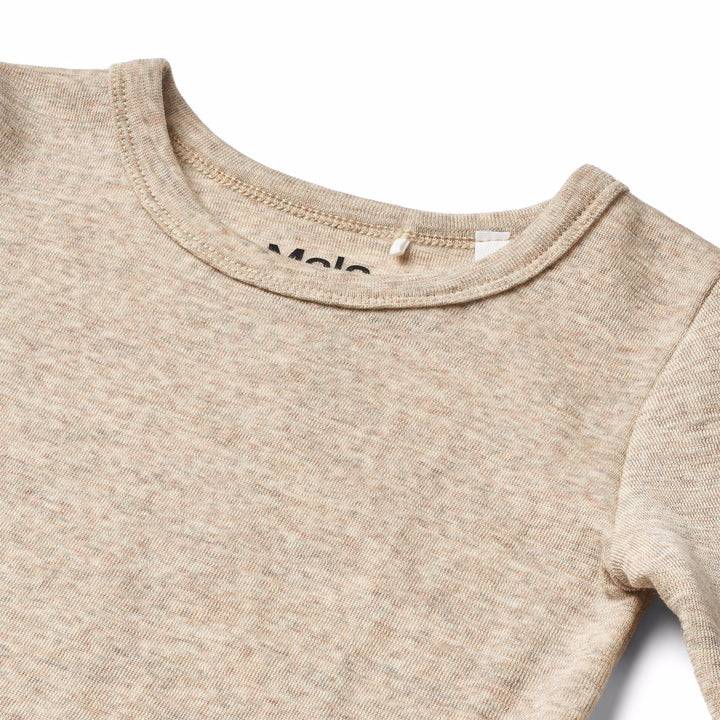 Ull blusa, Oatmeal Melange