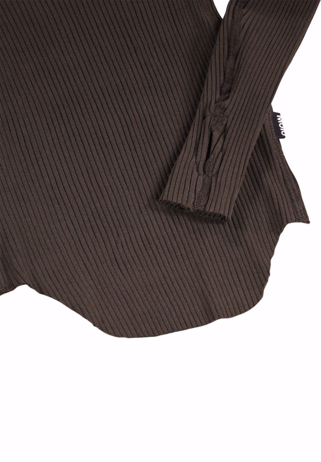 Rib blusa, Bark Brown