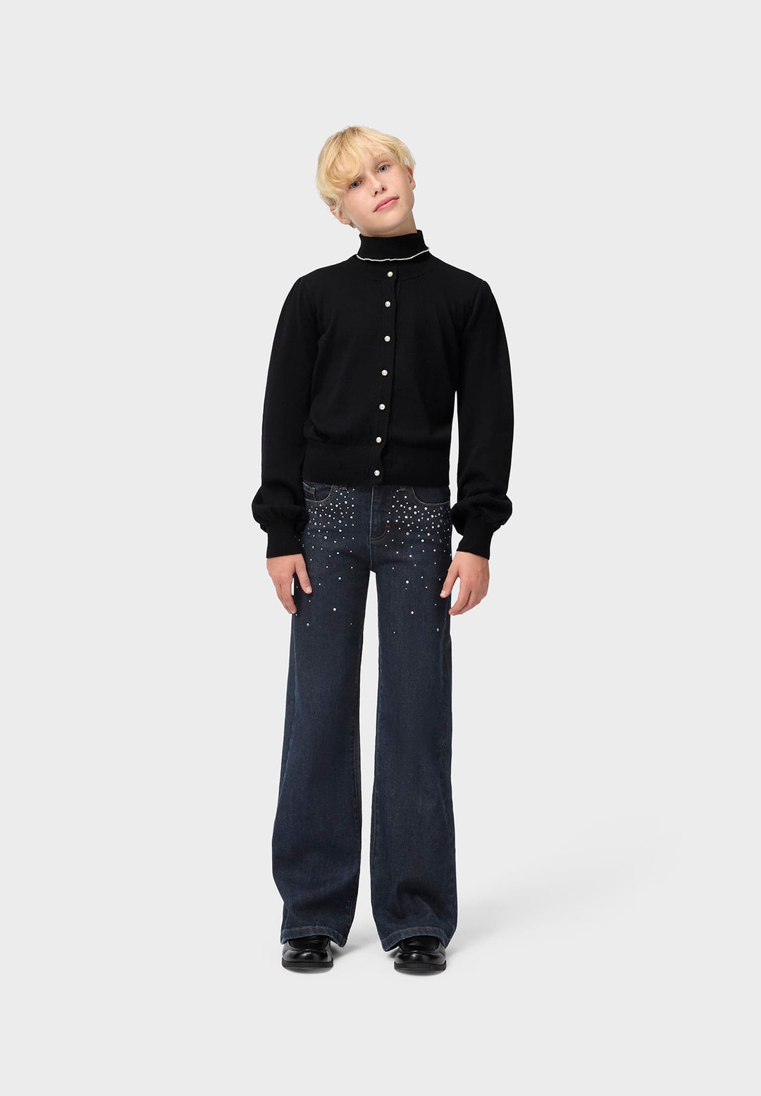Jeans Rhinestone Raw