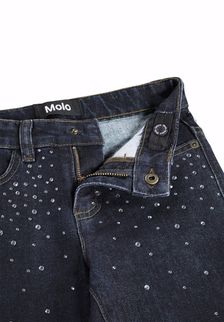 Jeans Rhinestone Raw