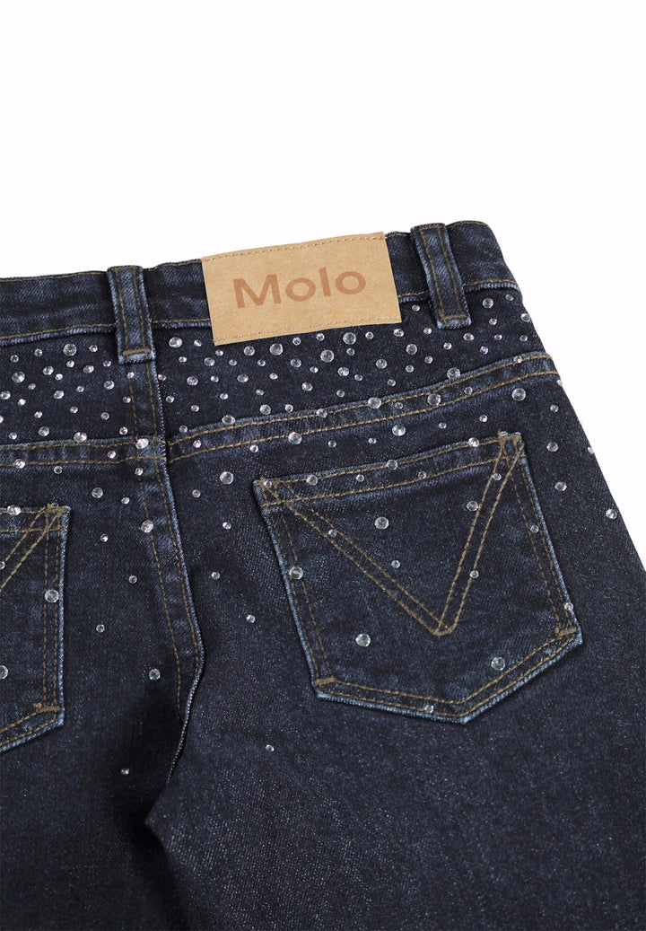 Jeans Rhinestone Raw