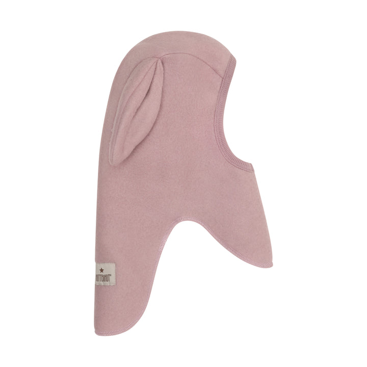 Balaclava Ears Wool Fleece, Woodrose