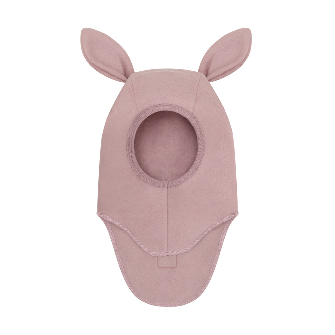 Balaclava Ears Wool Fleece, Woodrose