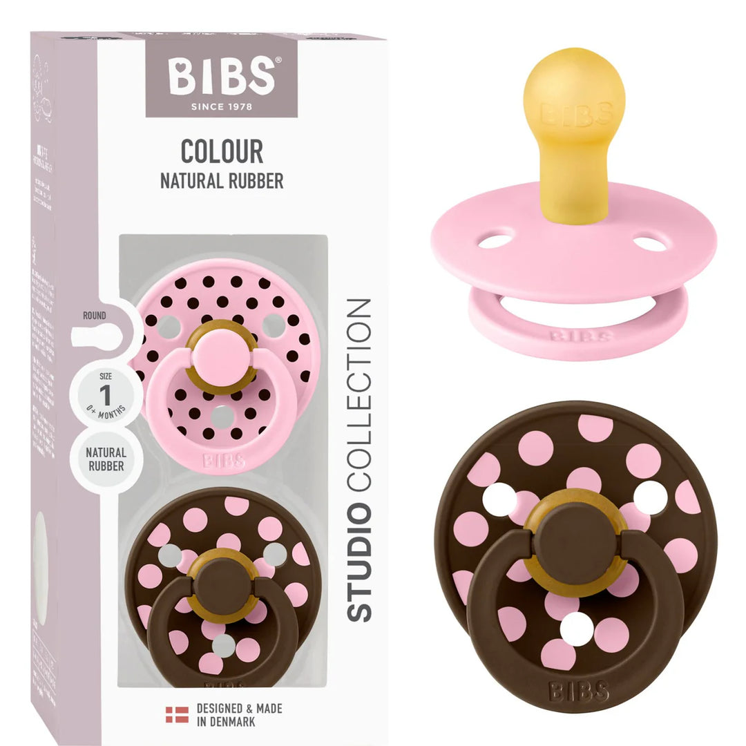 Colour 2 Pack - 2 Polka, Pink/Mocha