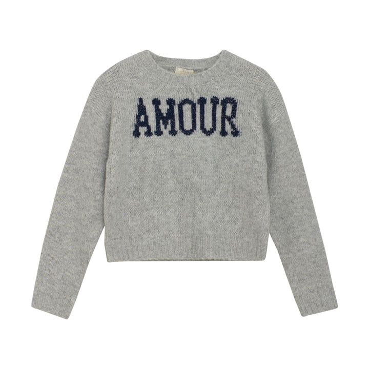 Pullover knit, Light Grey Melange