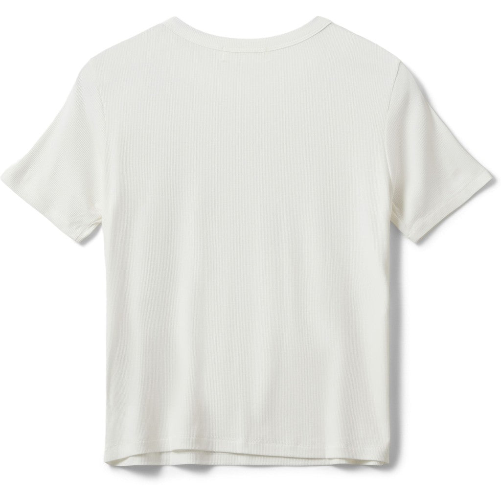 NATALIA RIB T-SHIRT, WHITE