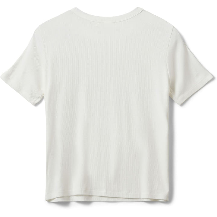NATALIA RIB T-SHIRT, WHITE