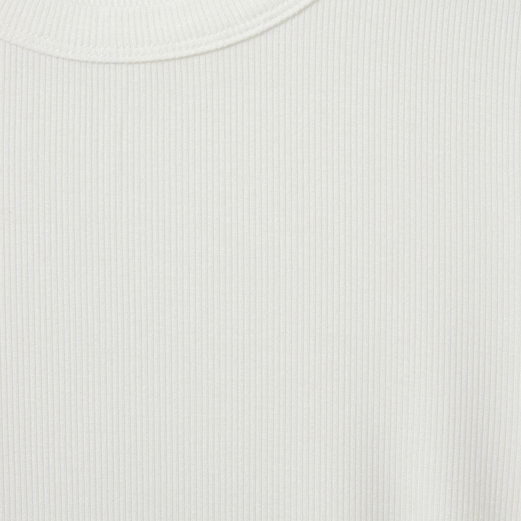NATALIA RIB T-SHIRT, WHITE