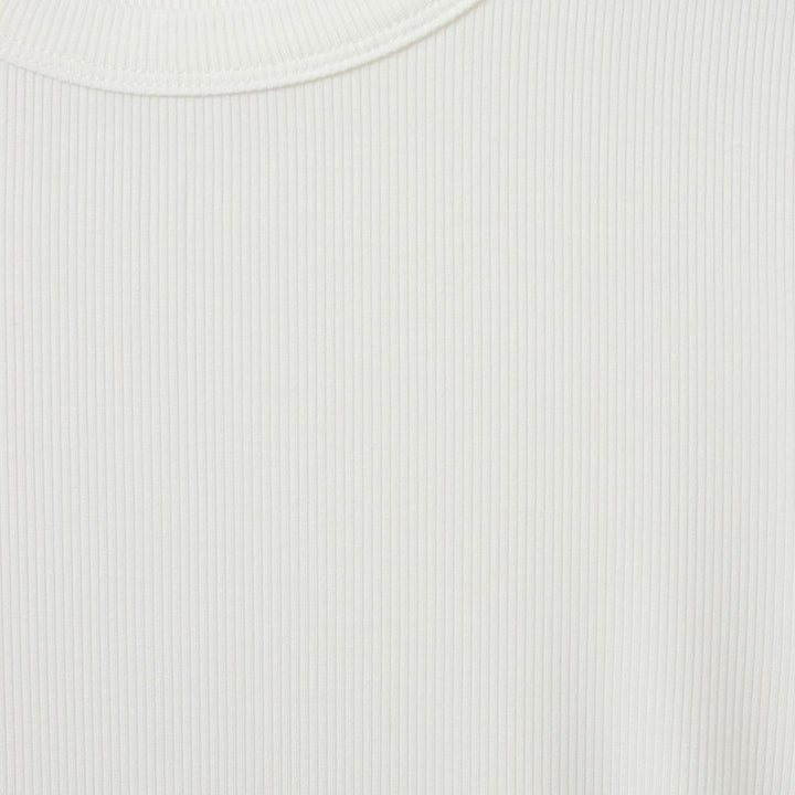 NATALIA RIB T-SHIRT, WHITE