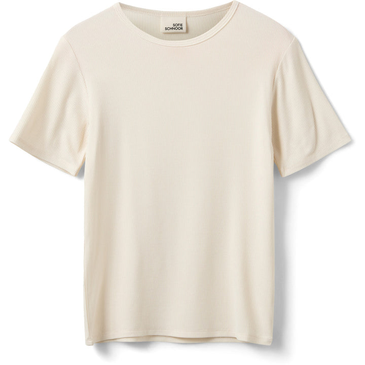 NATALIA RIB T-SHIRT, OFF WHITE