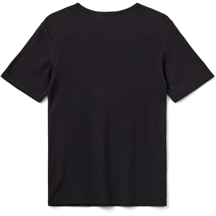 NATALIA RIB T-SHIRT, BLACK