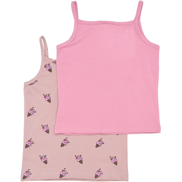 Strap top 2 pack, Adobe rose ice cream