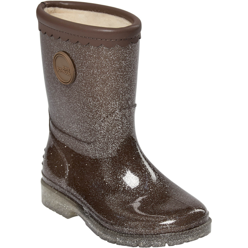 RUBBER BOOT W. LINING, Dark Brown