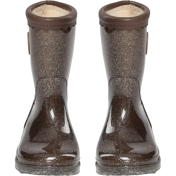 RUBBER BOOT W. LINING, Dark Brown