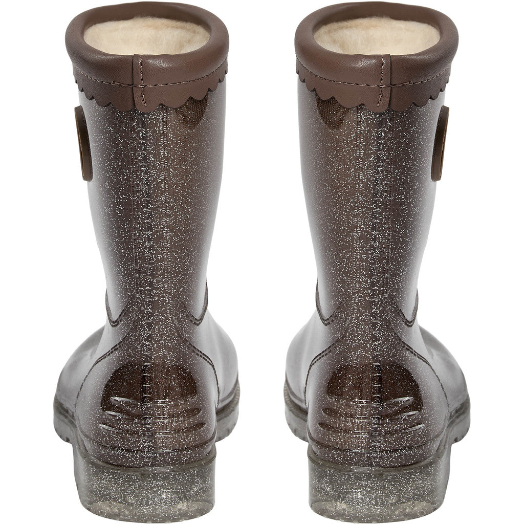RUBBER BOOT W. LINING, Dark Brown