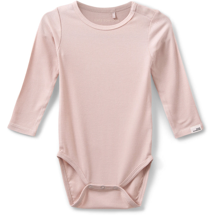 Rib Bodystocking, Light Rose