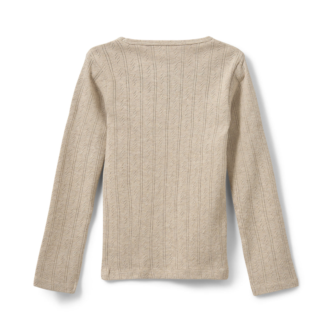 PETRICIASY POINTELLE BLUSA - BEIGE