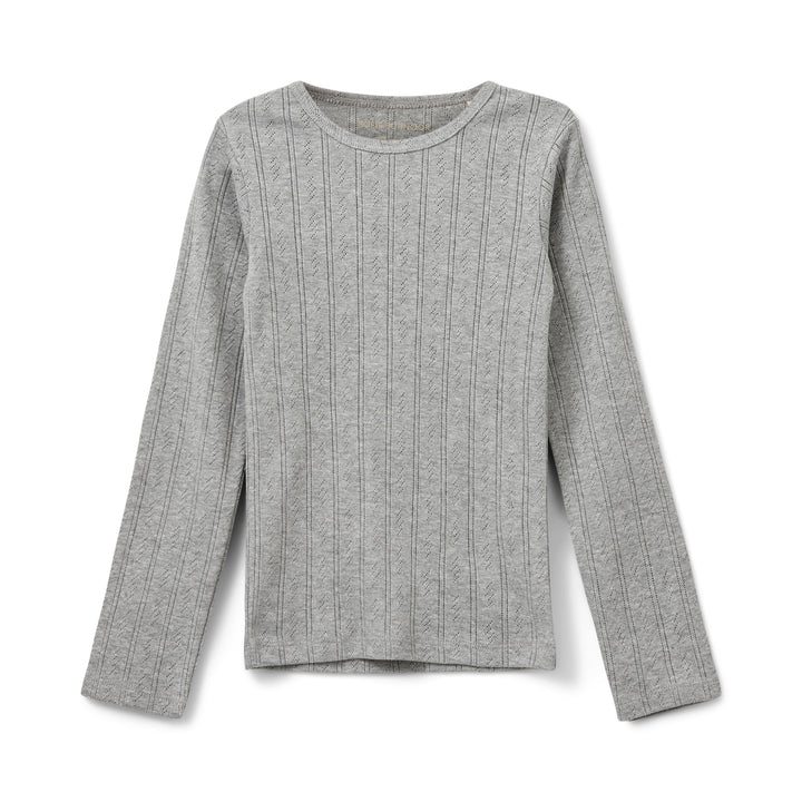 PETRICIASY POINTELLE BLUSA - GREY